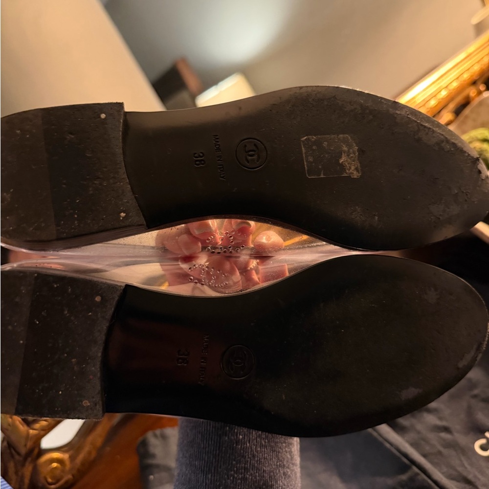 ON HOLD- DO NOT PURCHASE! Chanel Black and Transparent Flats - Picture 4 of 5